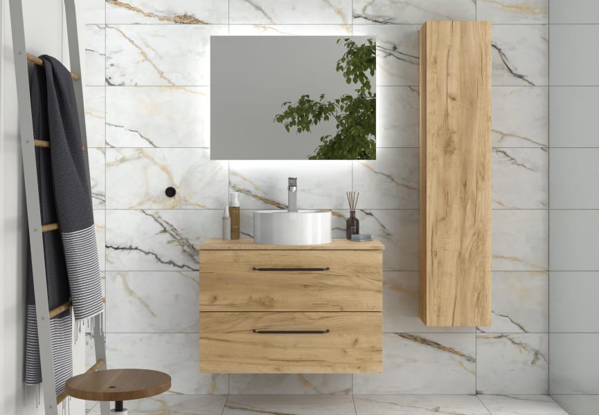 Conjunto mueble de baño con lavabo sobre encimera Moria Salgar principal 0