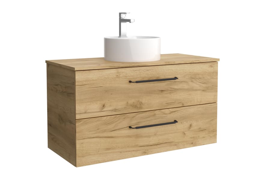 Conjunto mueble de baño con lavabo sobre encimera Moria Salgar detalle 6