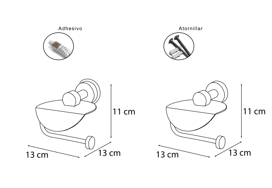 Portarrollo de baño Kappa Mediterránea de Baño croquis 1