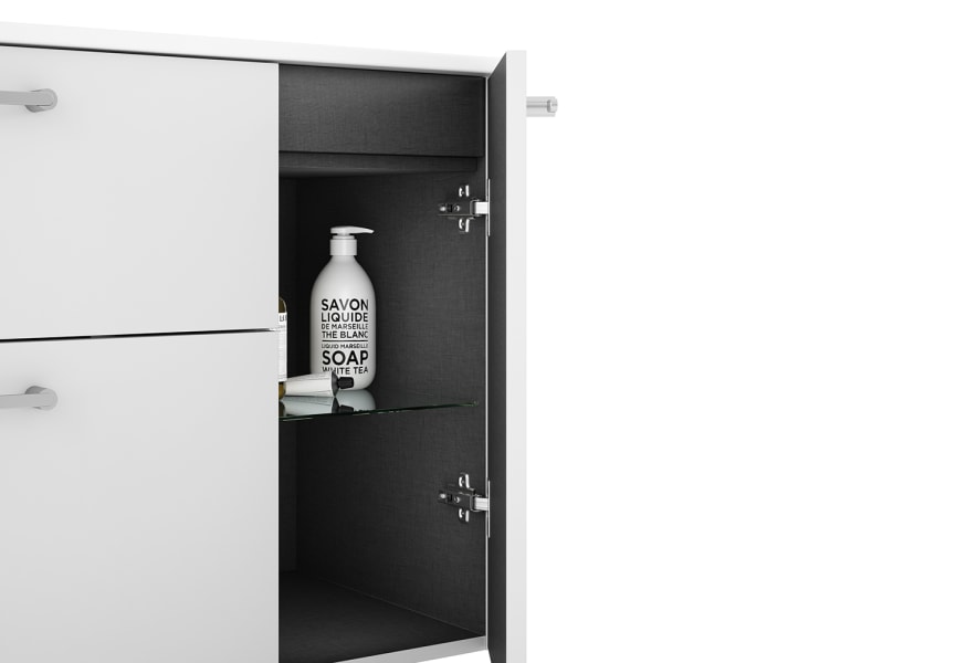 Conjunto mueble de baño suspendido con lavabo Flat Verso VisoBath detalle 8