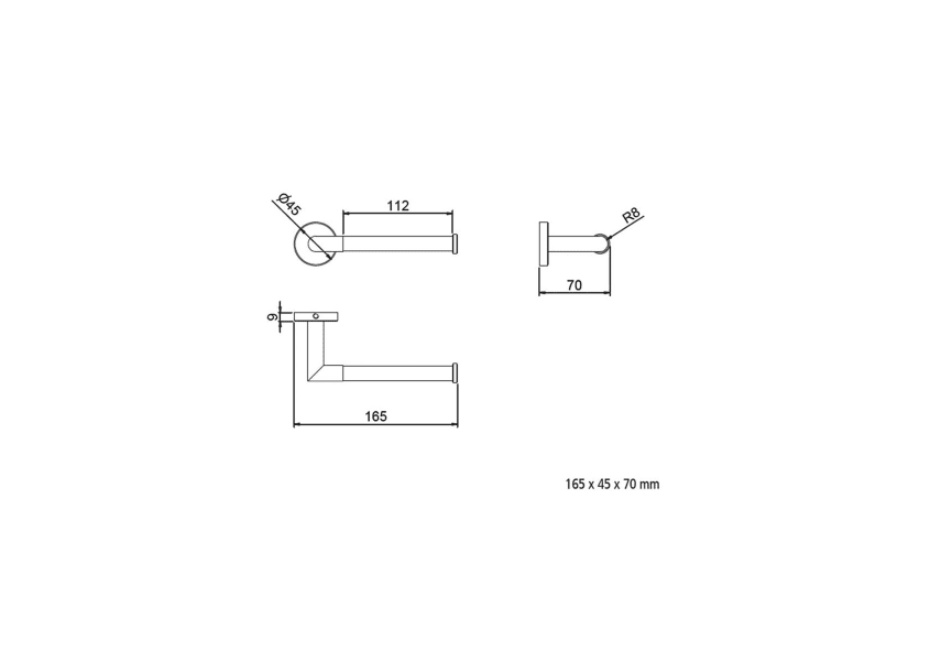 Portarrollos de baño Sil Salgar croquis 1