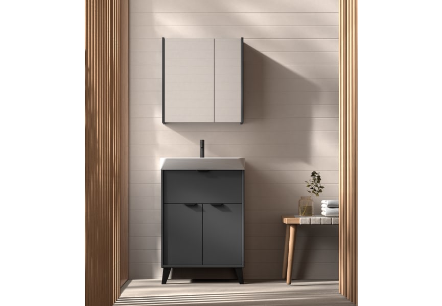 Conjunto mueble de baño fondo reducido 35.5 cm Midi Visobath ambiente 3