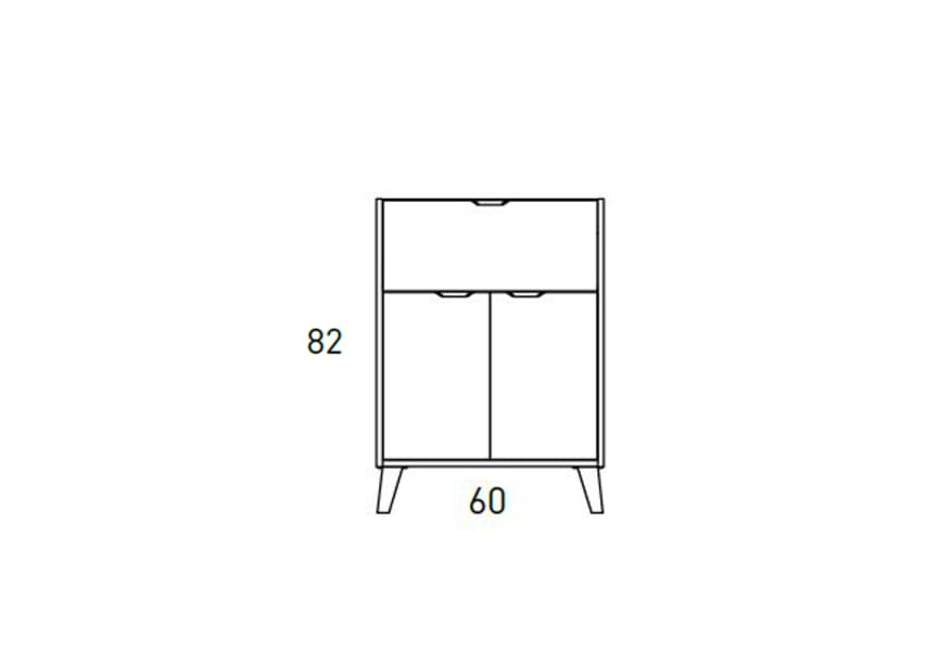 Conjunto mueble de baño fondo reducido 35.5 cm Midi Visobath croquis 4