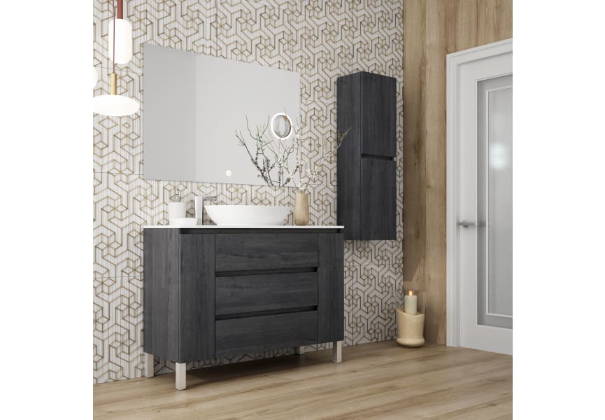 Mueble de baño con encimera de madera Kloe Campoaras principal 0