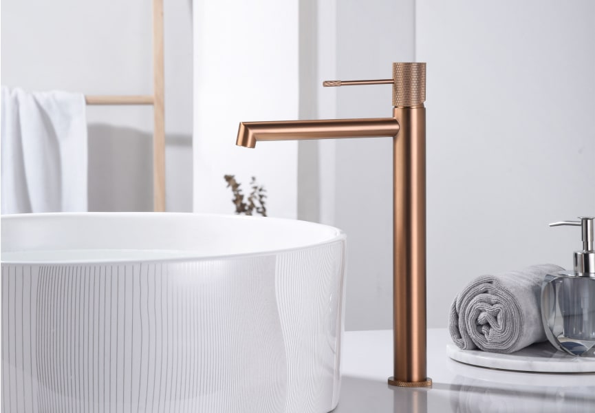 Pack Grifo de lavabo caño alto Line Imex + Válvula click-clack ambiente 11