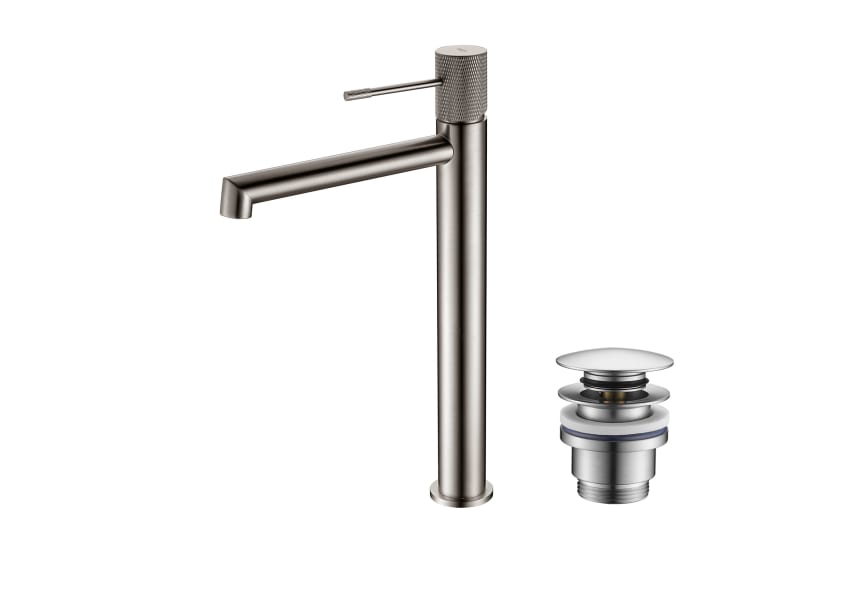 Pack Grifo de lavabo caño alto Line Imex + Válvula click-clack principal 5