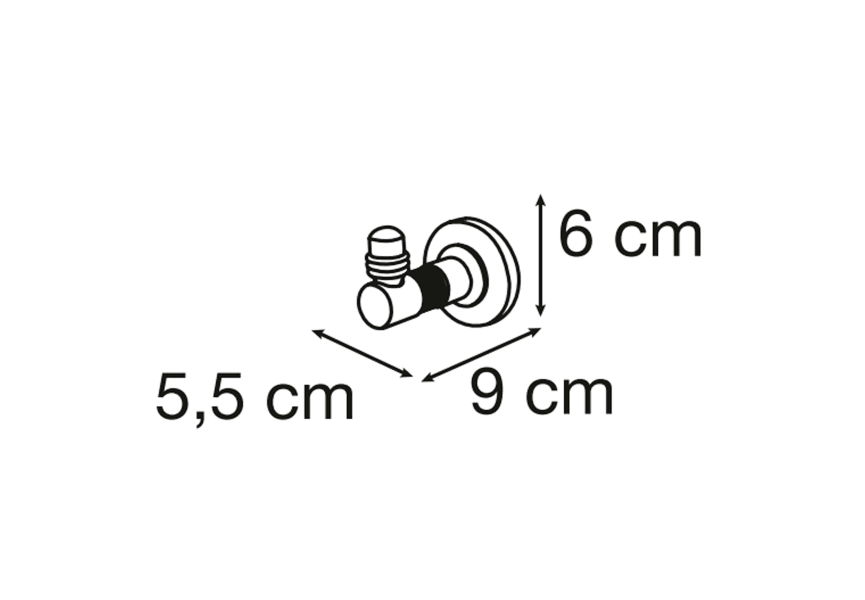 Percha de baño Paula de Mediterranea de baño croquis 1