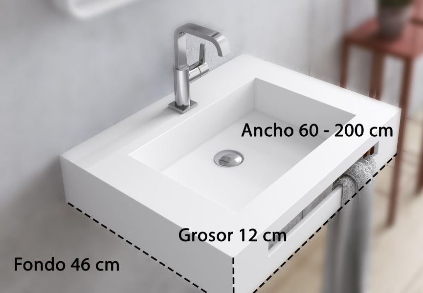 Lavabo suspendido Berlín Bruntec croquis 2