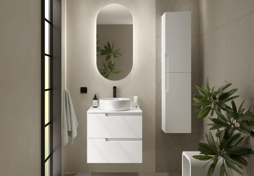 Mueble de baño con encimera del mismo color que el mueble Vima Salgar principal 0