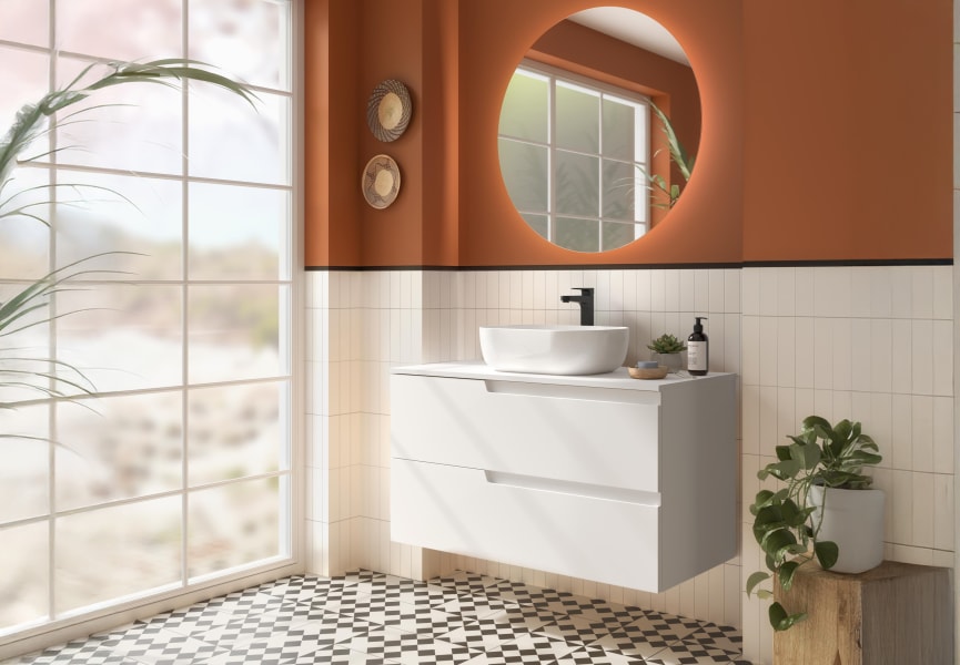 Mueble de baño con encimera del mismo color que el mueble Vima Salgar principal 0