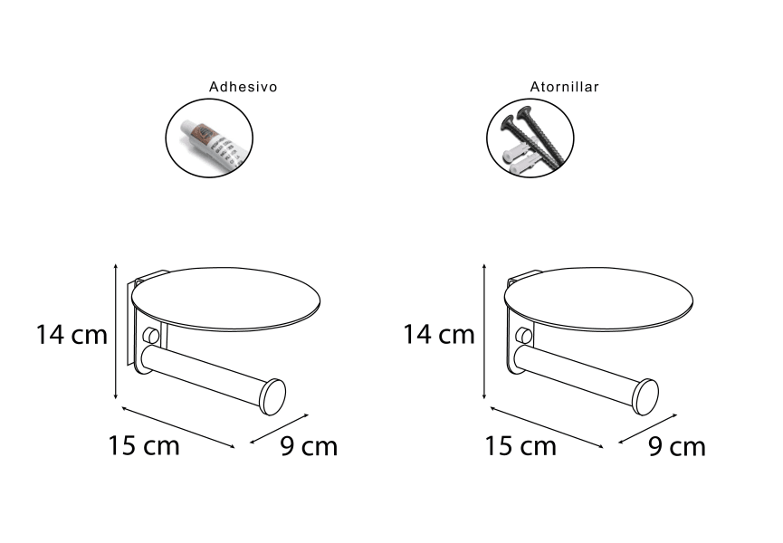 Portarrollos de baño Bali de Mediterranea de baño croquis 1