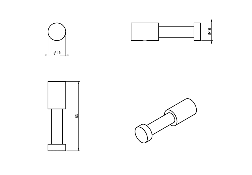 Percha de baño Logic Cosmic croquis 5