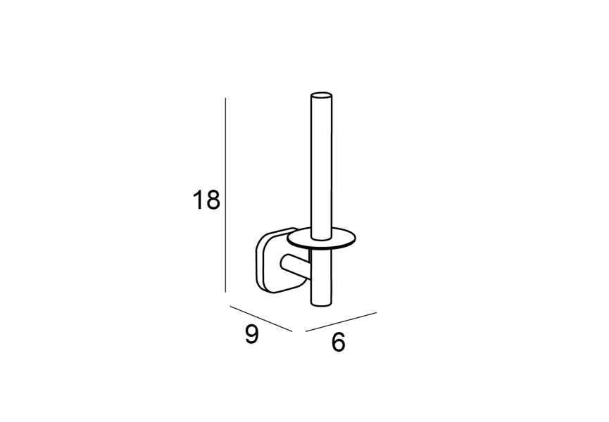 Portarrollos de baño vertical Bassic Manillons Torrent croquis 2