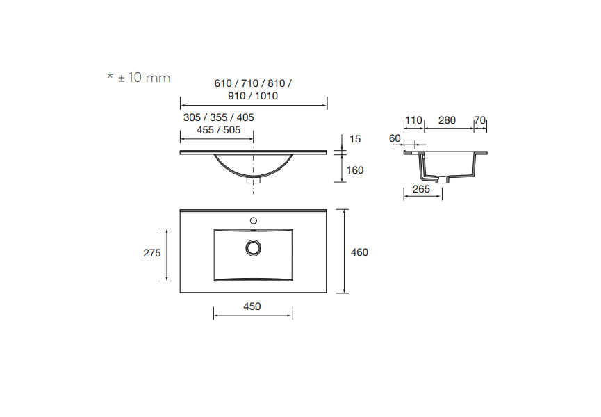 Conjunto mueble de baño Optimus Salgar Croquis 13