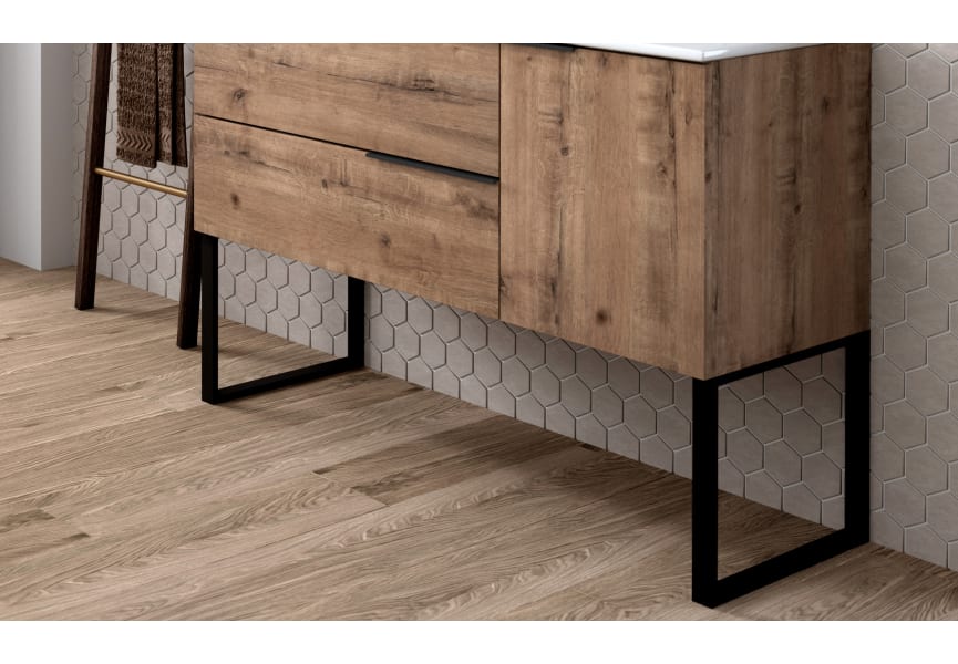 Mueble de baño con encimera de Solid Surface Coban Bruntec detalle 2