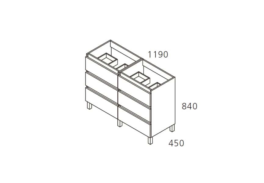 Mueble de baño Box Viso Bath croquis 12