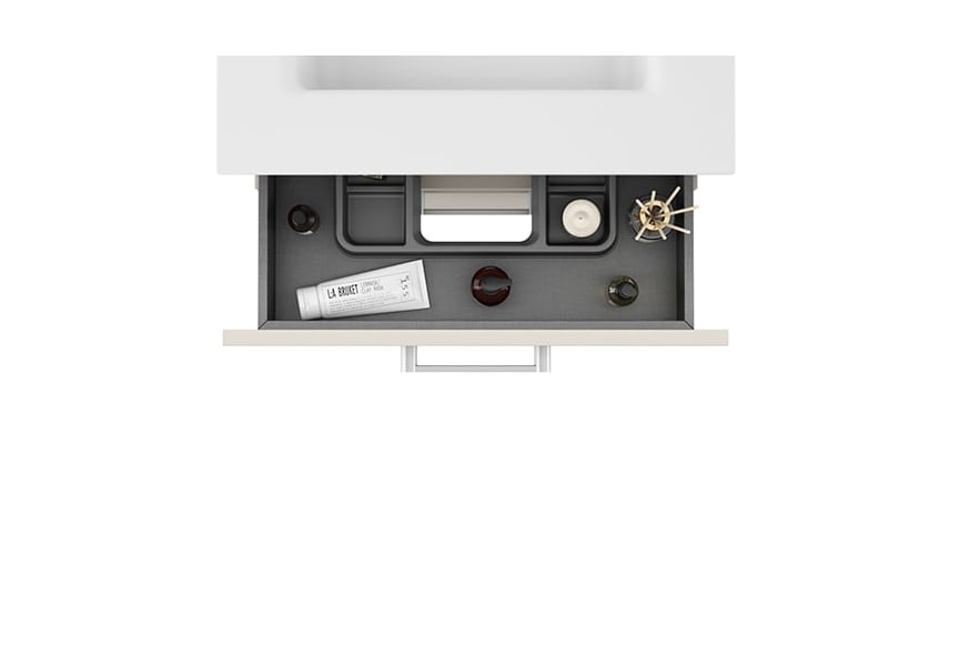 Conjunto mueble de baño suspendido con lavabo Flat Verso VisoBath detalle 7