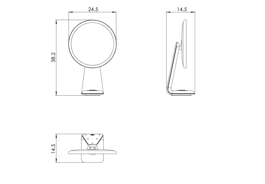 Espejo con led redondo Essentials de Cosmic croquis 7
