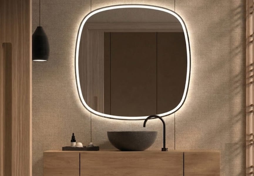 Espejo de baño con luz LED Leda Bruntec principal 0