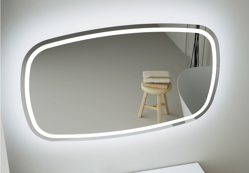 Espejo de baño con luz LED Leda de Bruntec detalle 1