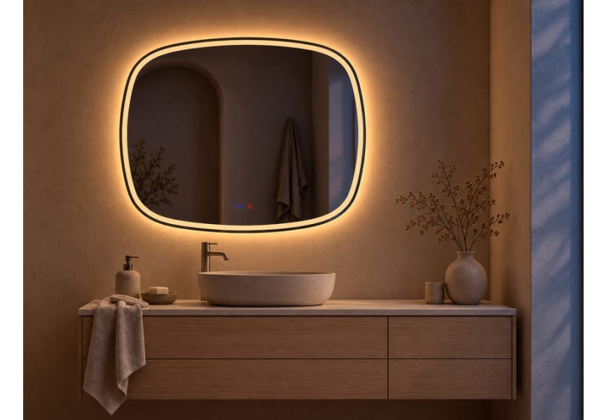 Espejo de baño con luz LED Leda Bruntec principal 1