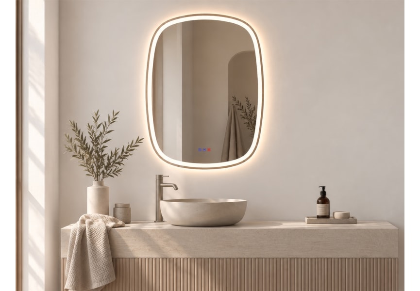 Espejo de baño con luz LED Leda Bruntec principal 2