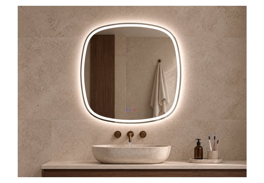Espejo de baño con luz LED Leda Bruntec principal 0