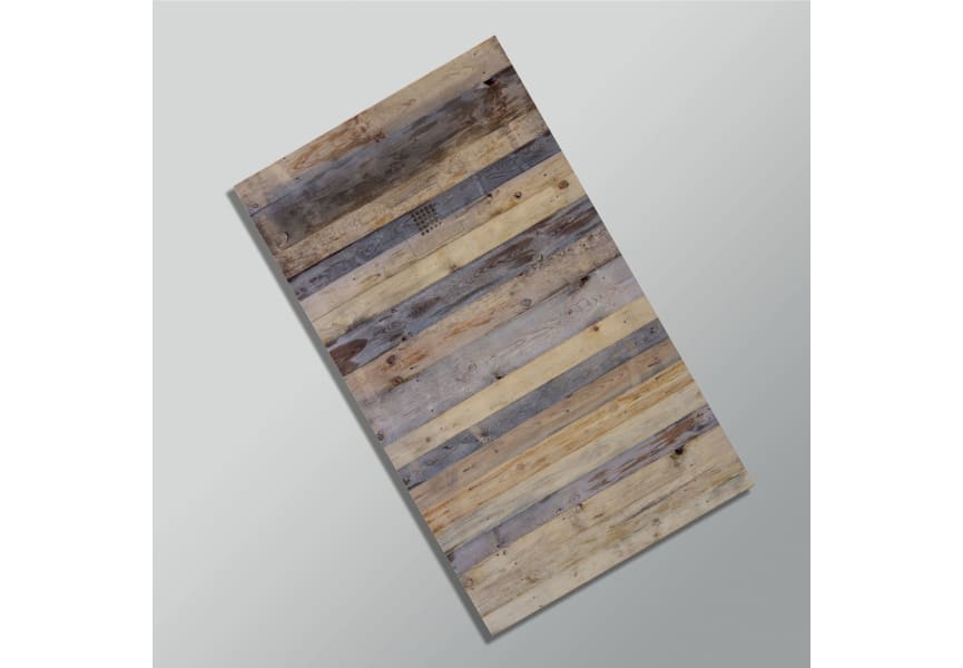 Platos de ducha de resina decorados Design 3D Madera Rústica Bruntec opción 28