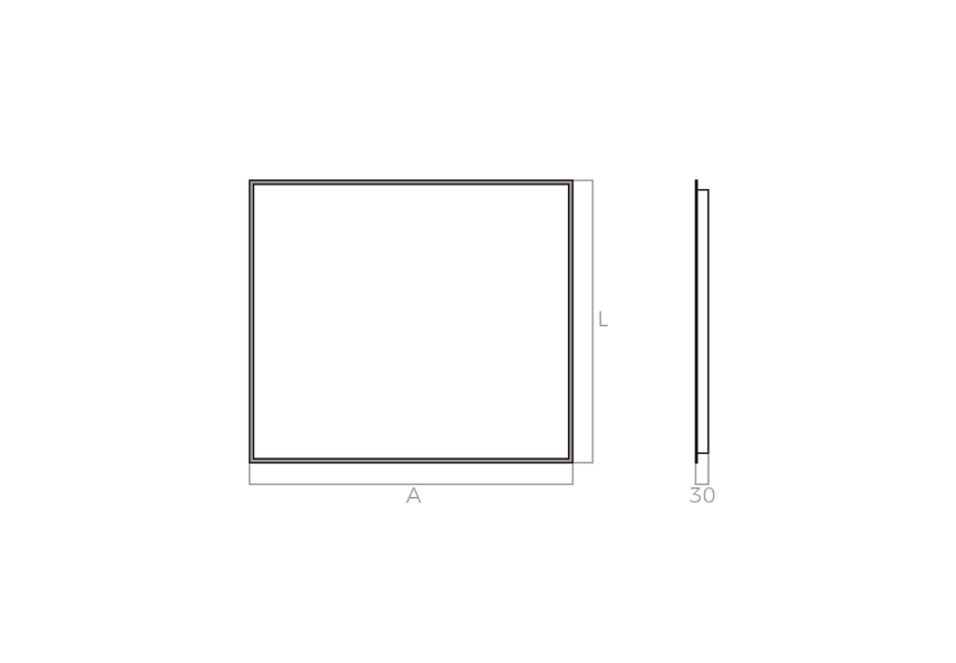 Espejo de baño con luz LED Lisa Bruntec croquis 6