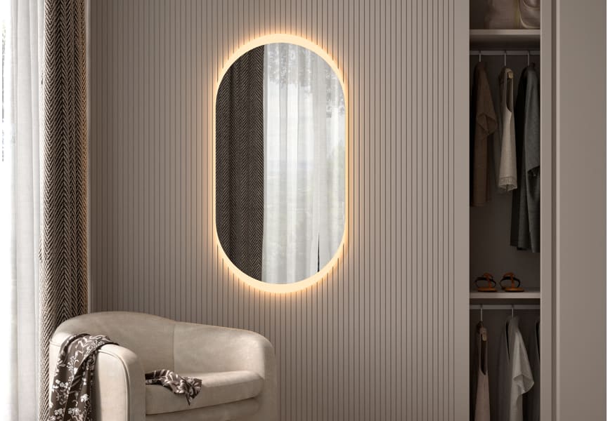 Espejo de baño con luz LED Pol Bruntec ambiente 13
