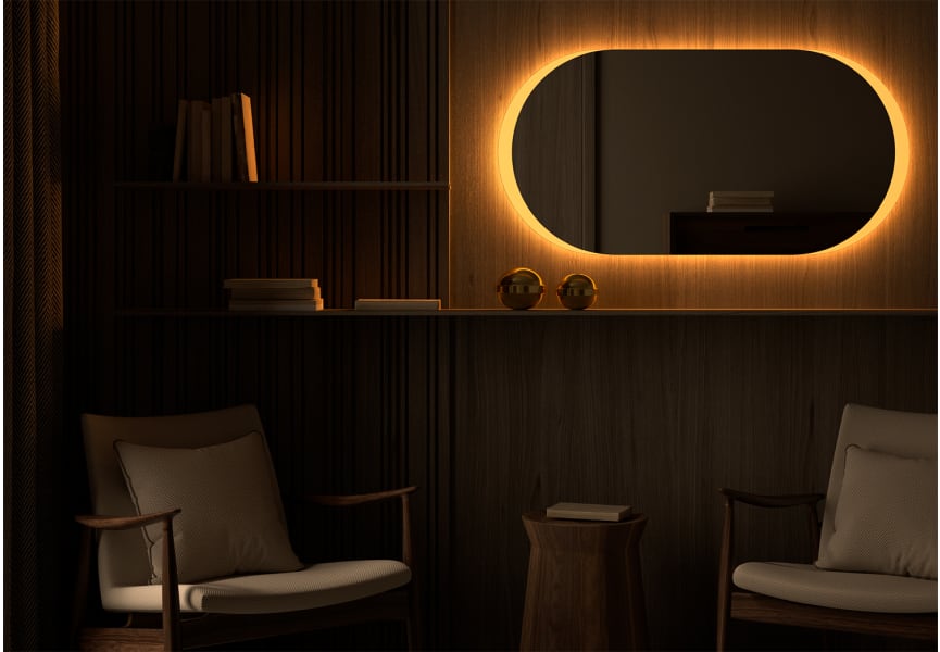 Espejo de baño con luz LED Pol Bruntec ambiente 15