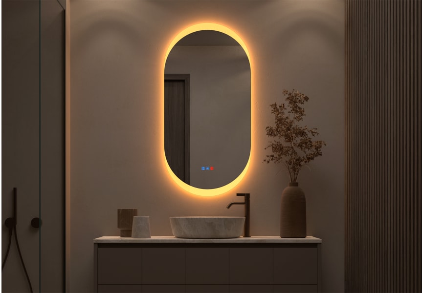Espejo de baño con luz LED Pol Bruntec principal 3