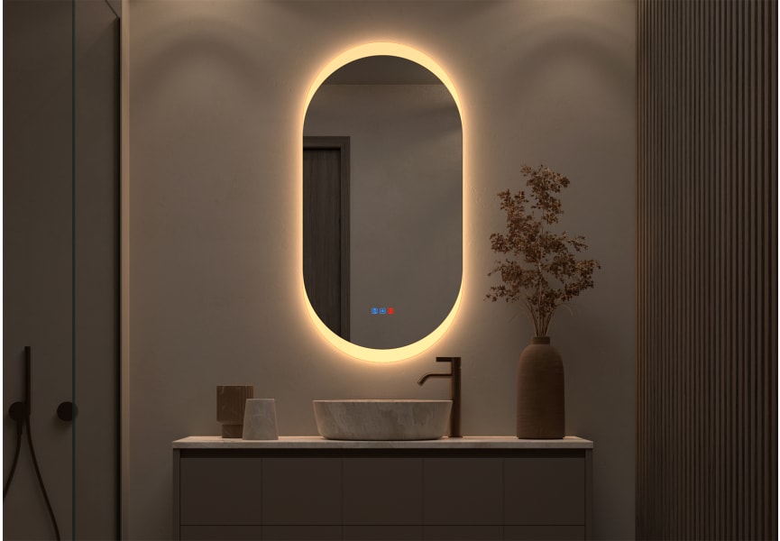 Espejo de baño con luz LED Pol Bruntec principal 2