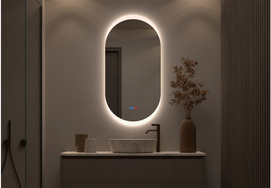 Espejo de baño con luz LED Pol Bruntec principal 1