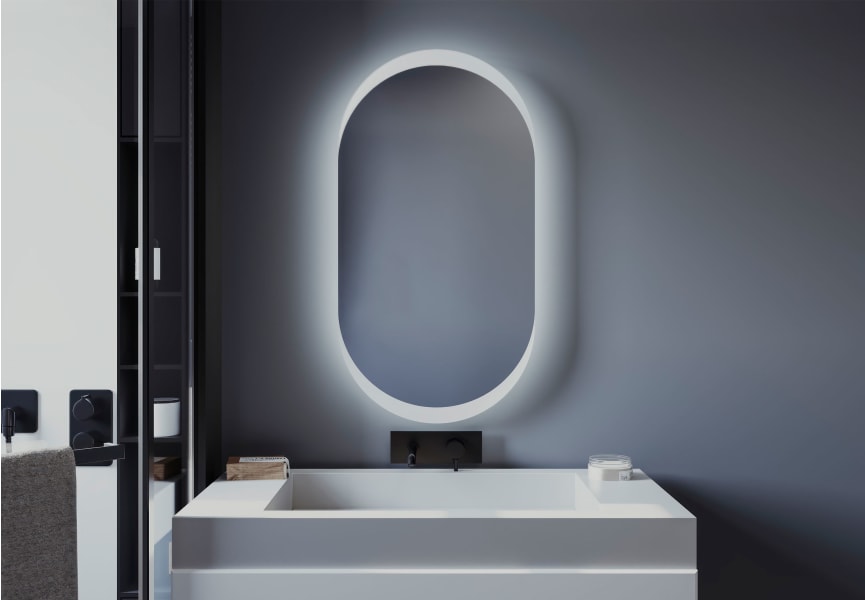 Espejo de baño con luz LED Pol Bruntec ambiente 5