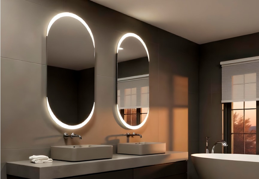 Espejo de baño con luz LED Pol Bruntec principal 0