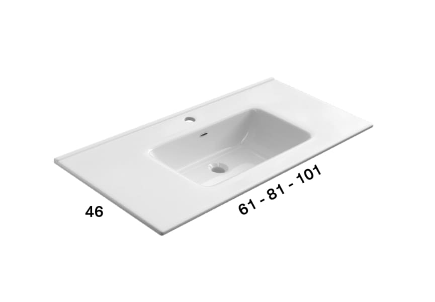 Conjunto mueble de baño frente cristal mate Koba Sanchís opción 4