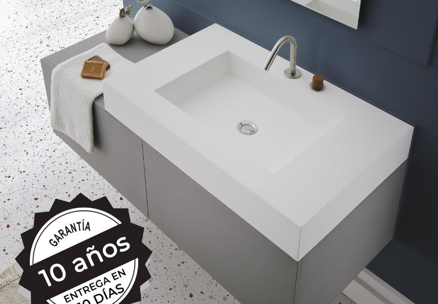 Lavabo sobre encimera Amy Bruntec detalle 2