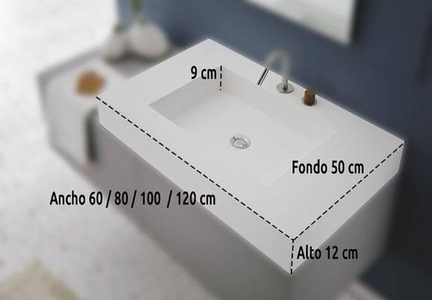 Lavabo sobre encimera Amy Bruntec detalle 1