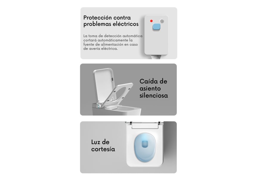 Inodoro japonés inteligente Ovian Square Nashi opción 5