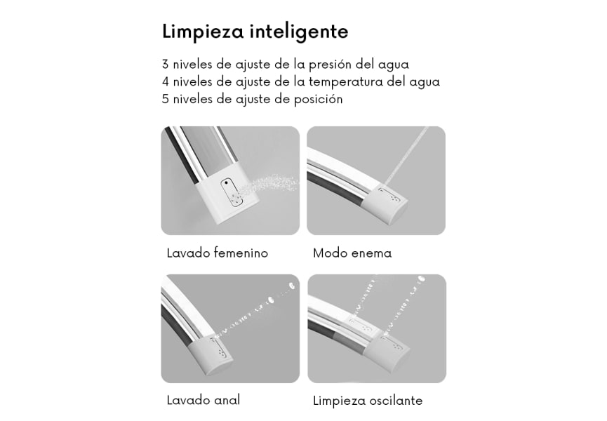 Inodoro japonés inteligente Ovian Square Nashi opción 4