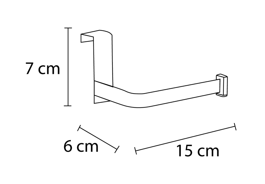 Portarrollos para mueble 501 de Bruntec croquis 1