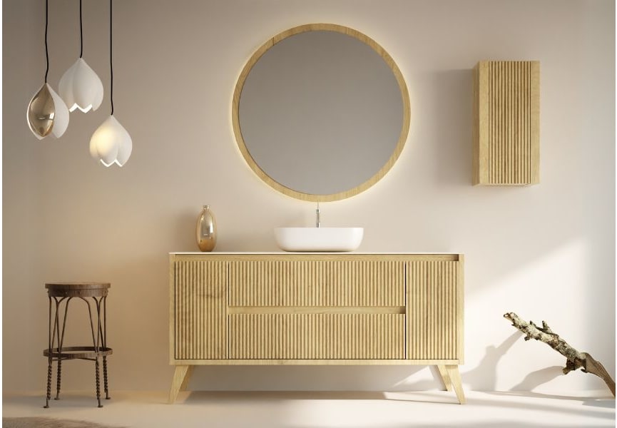 Mueble de baño con encimera de solid surface Alpes 13 Bruntec principal 1