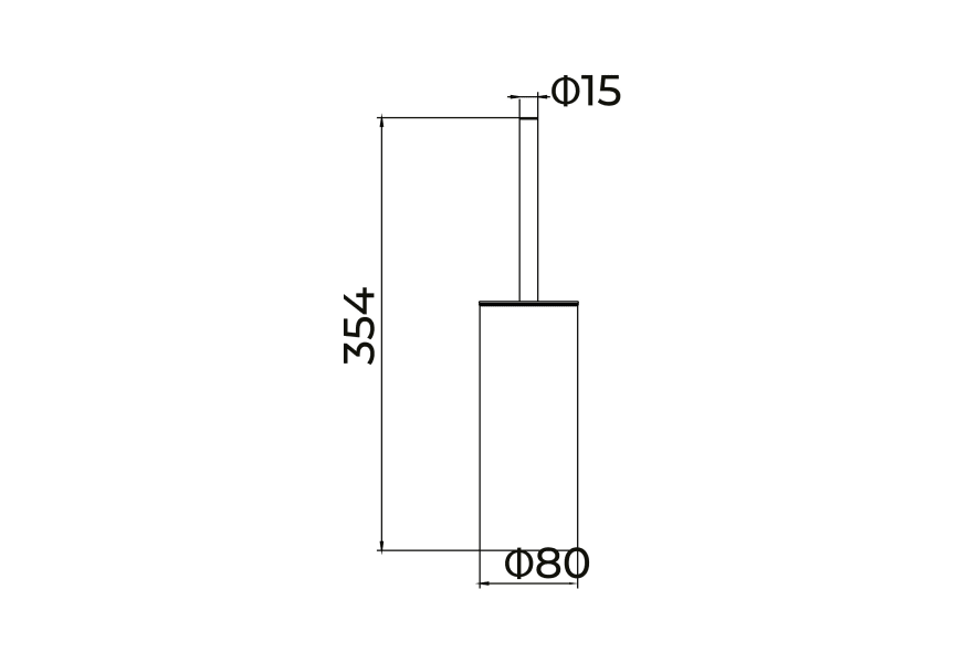 Escobillero de baño Pure Medimex croquis 6