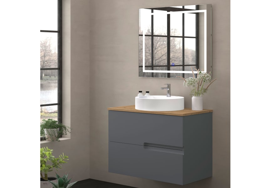 Mueble de baño con encimera de madera Lia Bruntec colores principal 5