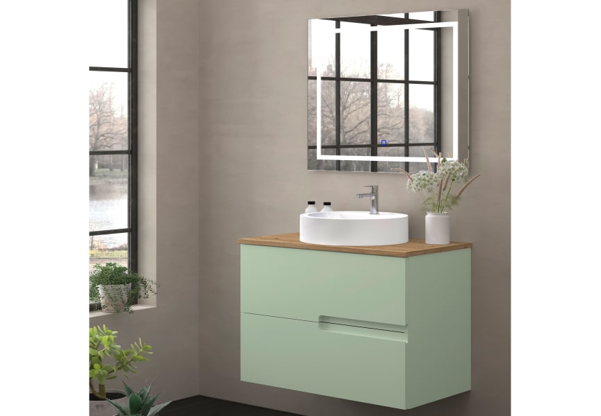 Mueble de baño con encimera de madera Lia Bruntec colores principal 8