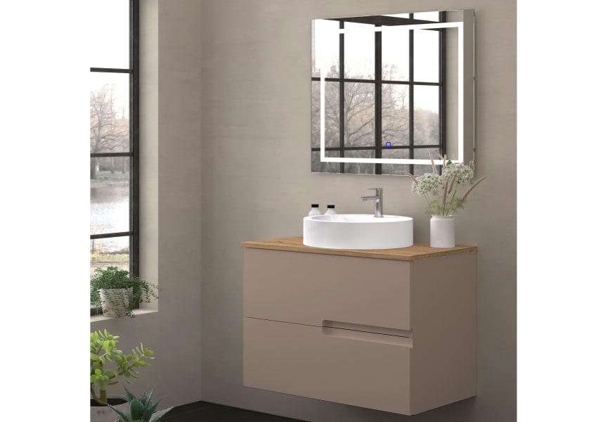 Mueble de baño con encimera de madera Lia Bruntec colores principal 4