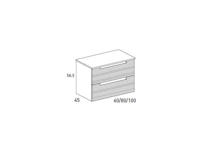 Mueble de baño con encimera hidrófuga Niágara Kyoto Visobath Croquis 9