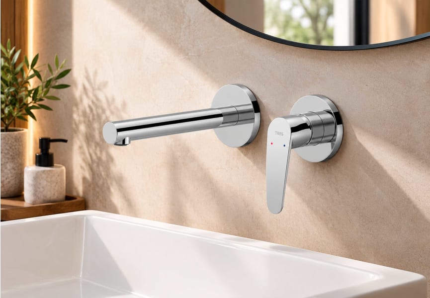 Grifo de lavabo empotrado Flat Tres ambiente 1