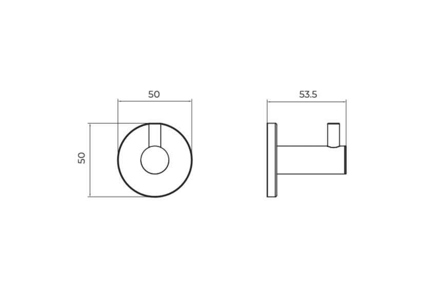 Percha de baño (2 unidades)  Essential Medimex croquis 6